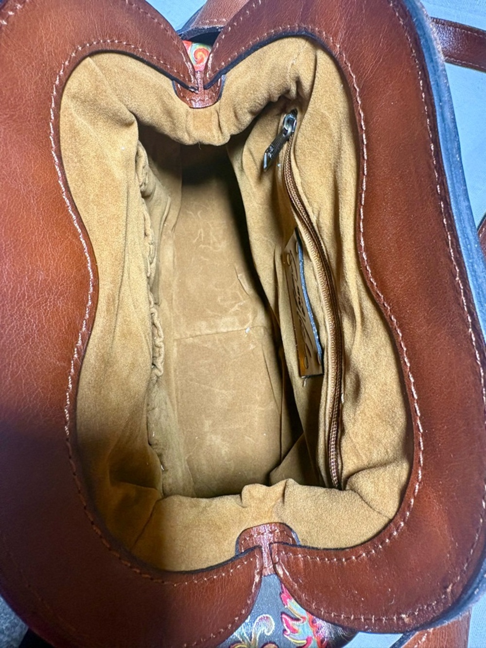 Patricia Nash Rosora Vintage Italian Floral Leather RARE Collector Bag NEW - Picture 12 of 16